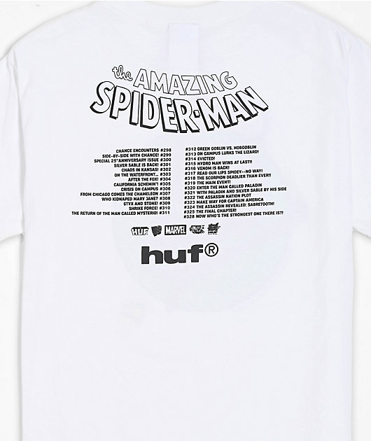 HUF x Spider-Man Kids Three Hundred White T-Shirt