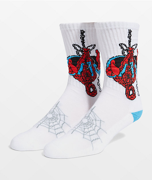 HUF x Spider-Man Legend Anew White Crew Socks