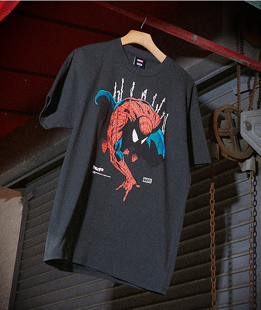 HUF x Spider-Man Perceptions Washed Black T-Shirt