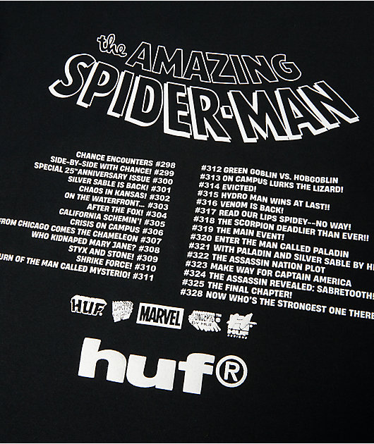 HUF x Spider-Man Three Hundred Black T-Shirt
