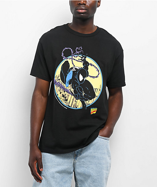 HUF x Spider-Man Three Hundred Black T-Shirt | Zumiez