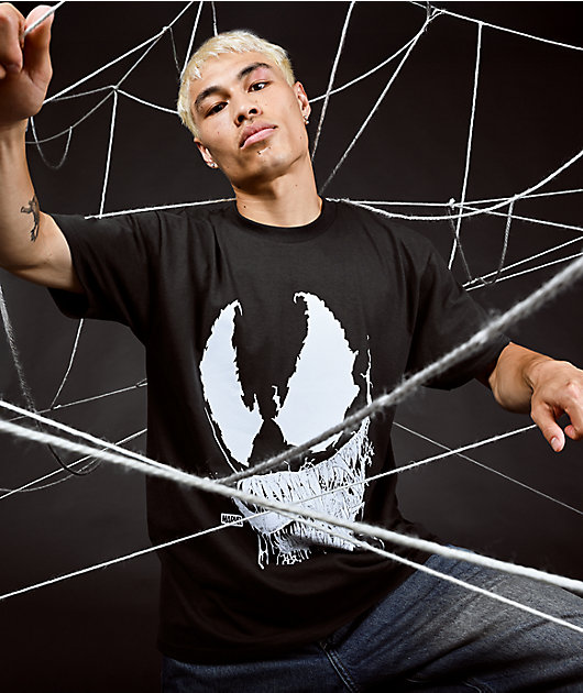 HUF x Spider-Man Vile Washed Black T-Shirt