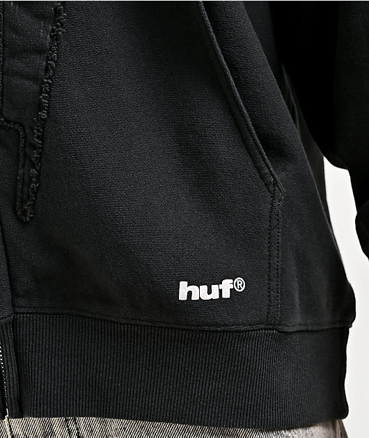 HUF x Spider-Man Web Black Wash Zip Hoodie