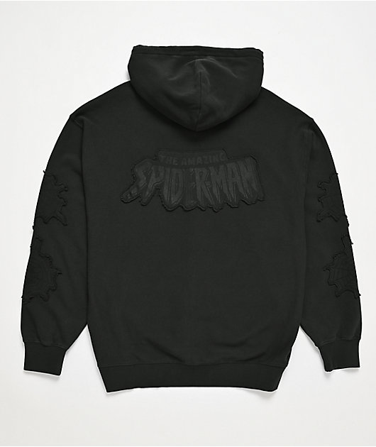 HUF x Spider-Man Web Black Wash Zip Hoodie