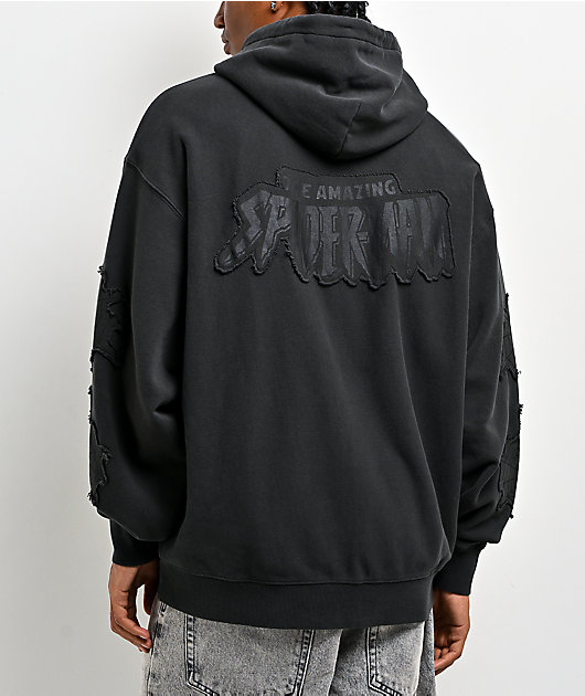 HUF x Spider-Man Web Black Wash Zip Hoodie
