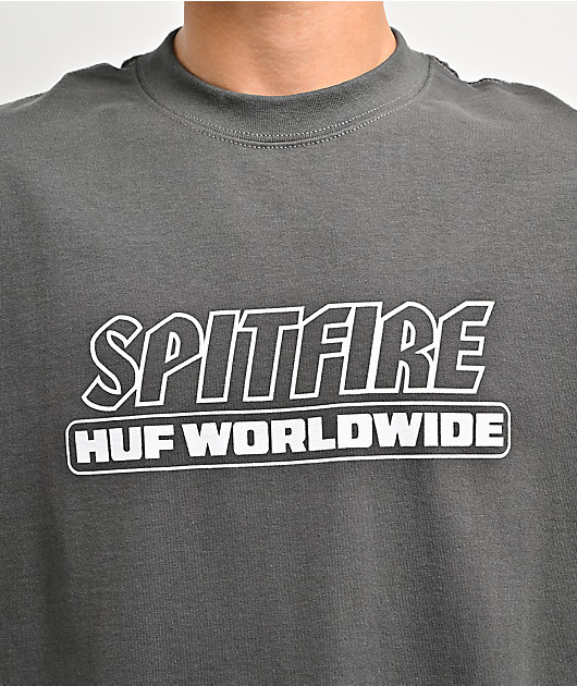 HUF x Spitfire Burn Grey T-Shirt