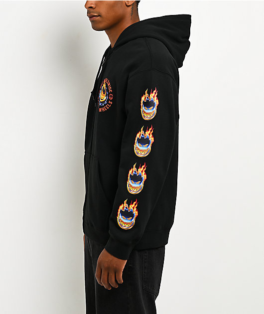HUF x Spitfire Chrome Bighead Black Zip Hoodie