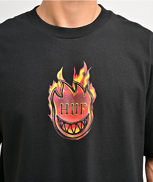 HUF x Spitfire Flame Galaxies Black T-Shirt
