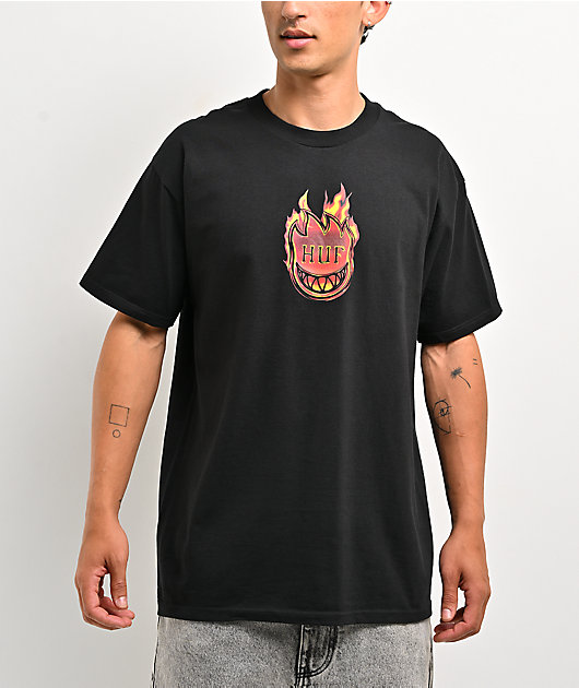 HUF x Spitfire Flame Galaxies Black T-Shirt