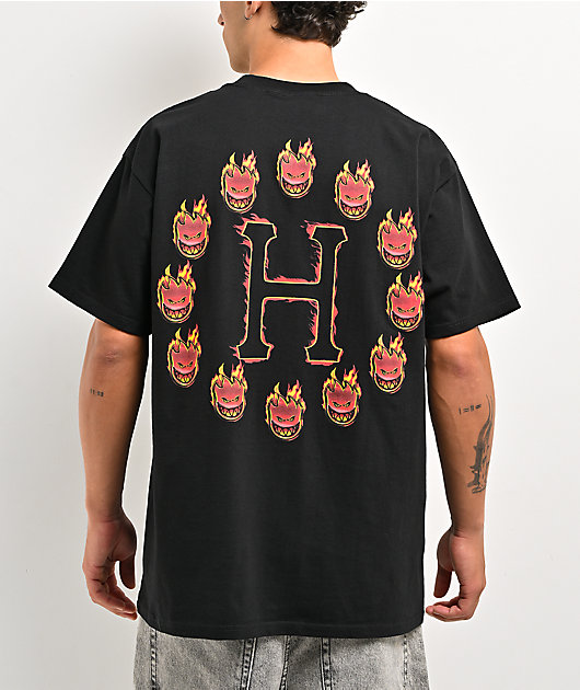 HUF x Spitfire Flame Galaxies Black T-Shirt