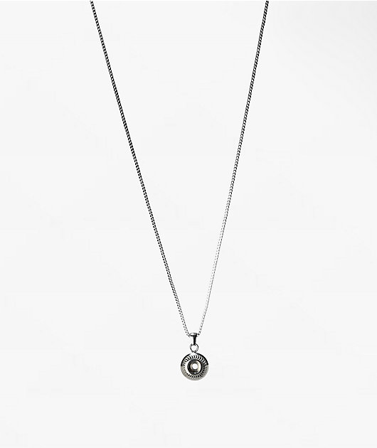 HUF x Spitfire Pendant 22" Silver Necklace