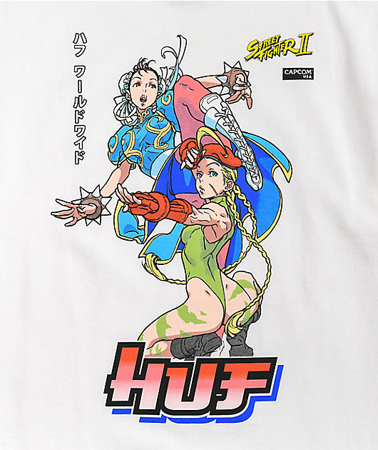 HUF x Street Fighter Chun-Li And Cammy White T-Shirt