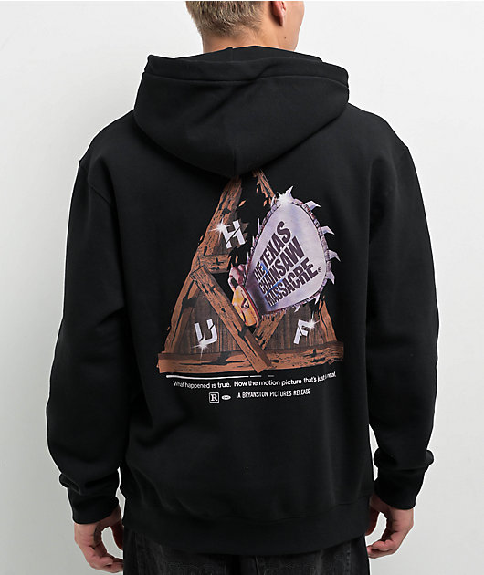 トップス HUF collaboration with #FR2 Hoodie L HUF x Texas Chainsaw Massacre Chainsaw Black Hoodie | Zumiez