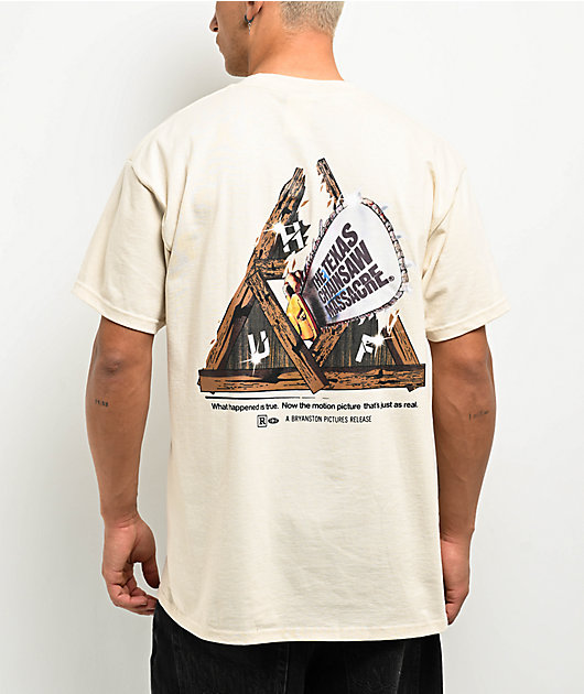 HUF x Texas Chainsaw Massacre Triple Triangle Natural T-Shirt | Zumiez
