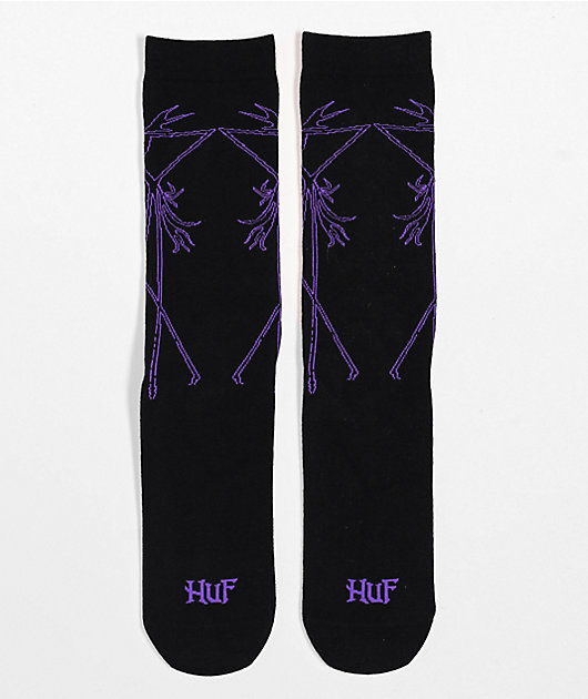 HUF x The Nightmare Before Christmas Jack Skellington Black Crew