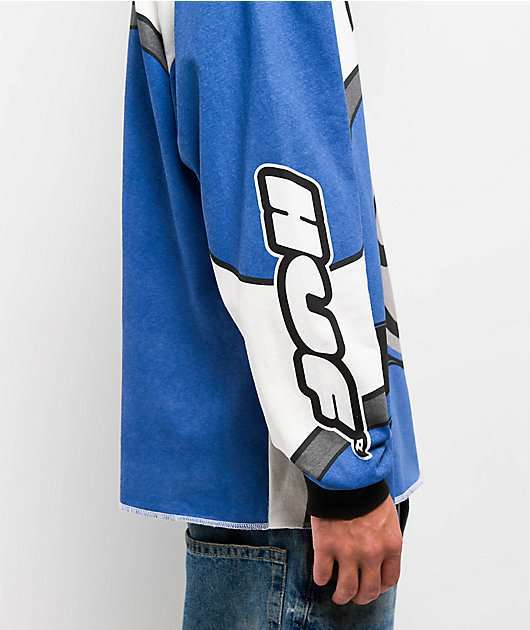 HUF x Toyota TRD Grandstand Blue & White Long Sleeve Jersey | Zumiez