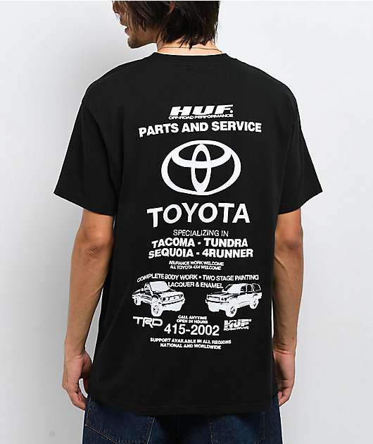 HUF x Toyota TRD Service Department Black T-Shirt | Zumiez