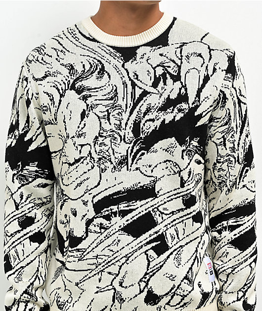 HUF x X-Men Showdown Black & White Sweater