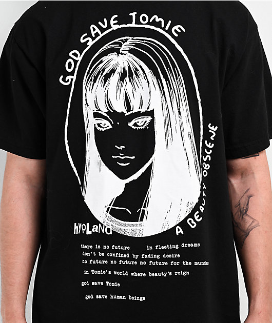 HYPLAND x Junji Ito God Save Tomie Black T-Shirt | Zumiez