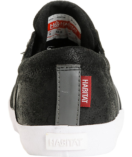 Habitat Austyn Black Waxed Skate Shoes Zumiez