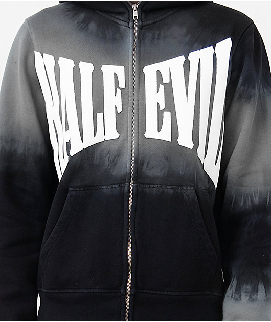 Half Evil Arc Blue Wash Zip Hoodie