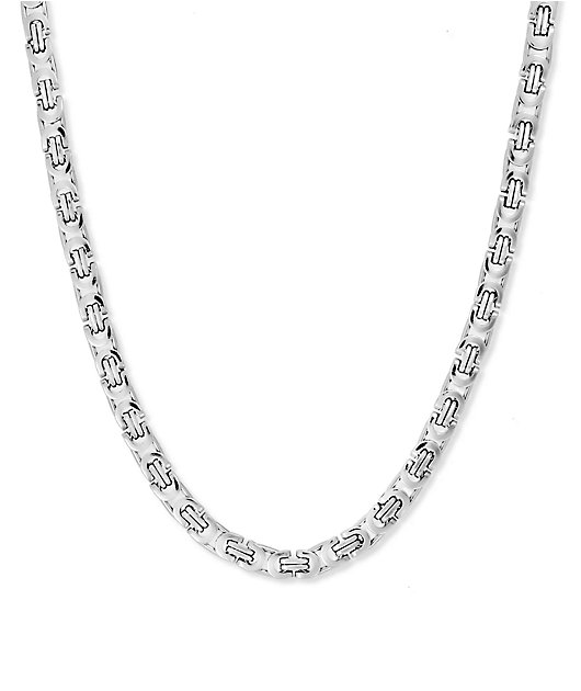 Half Hearted Byzantine 6mm Silver Chain Necklace | Zumiez