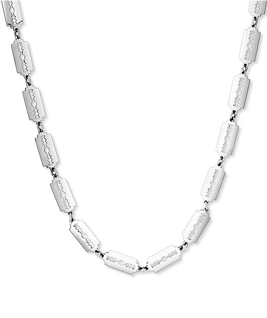 Half Hearted Razor Blade 8mm Silver Chain Necklace | Zumiez