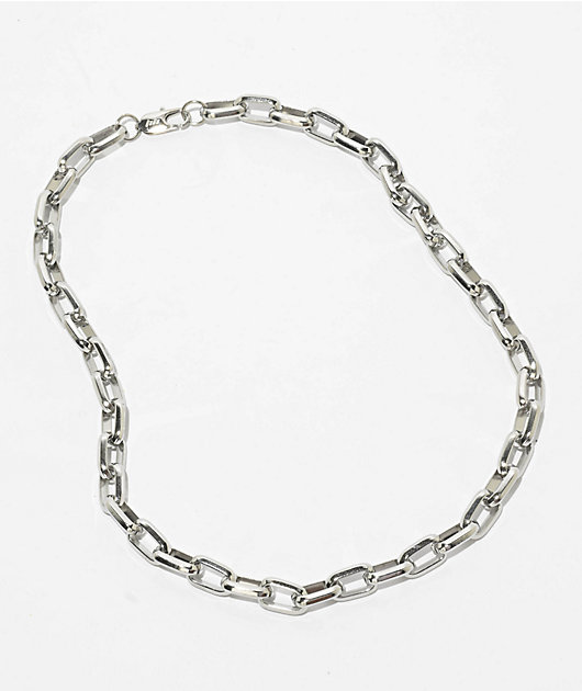 Half Hearted Rolo 9mm Silver Chain Necklace | Zumiez