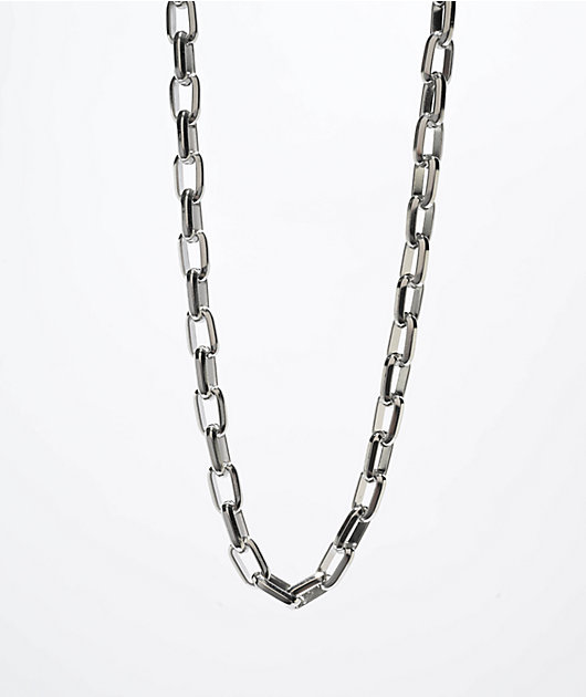 Half Hearted Rolo 9mm Silver Chain Necklace