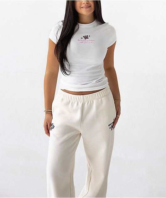 Happy Camp3r Butterfly Baby White T-Shirt