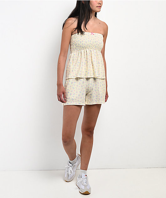 Happy Camp3r Cloud Sweetheart Yellow Lounge Shorts