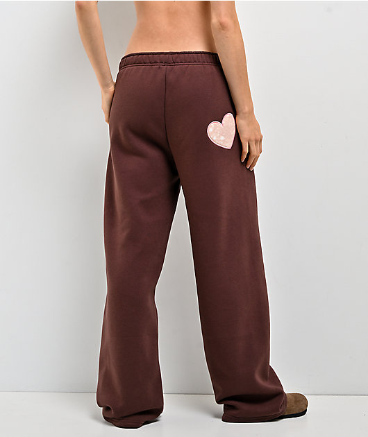 Happy Camp3r Fawn Love Brown Sweatpants