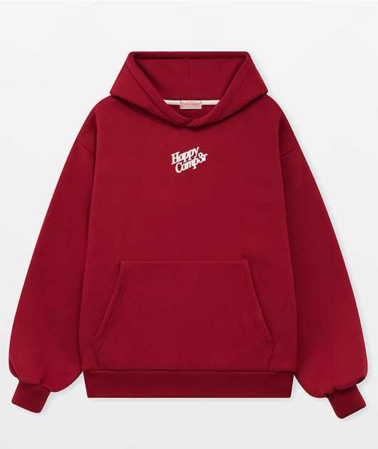 Happy Camp3r Garden Confetti Puff Core Dark Cherry Hoodie