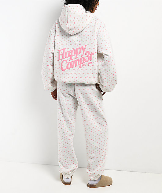 Happy Camp3r Garden Confetti Puff Core White Hoodie