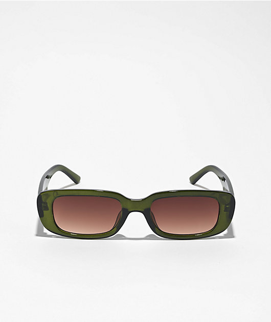 Happy Hour Oxford Moss Green Sunglasses