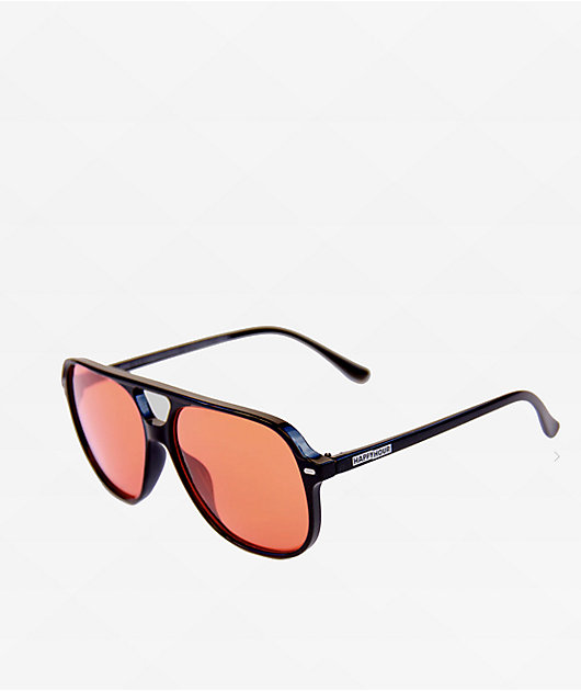Happy Hour The Dukes HoneyCutts Black & Orange Sunglasses
