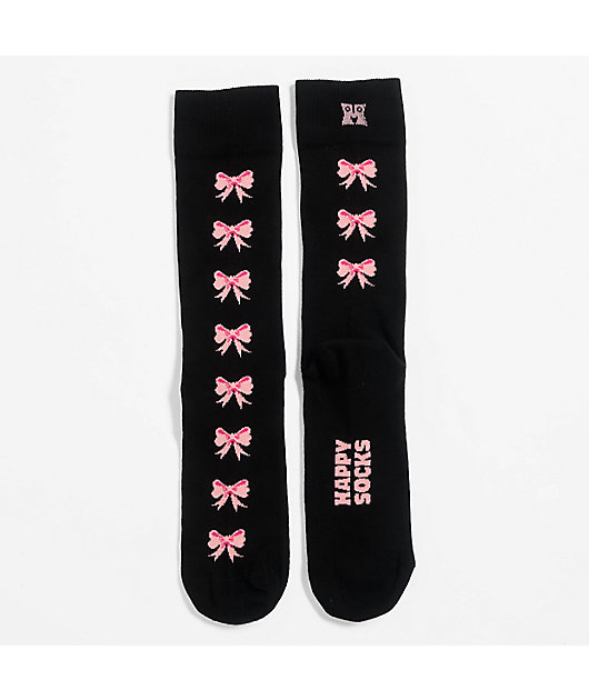 Happy Socks Bow Black Crew Socks