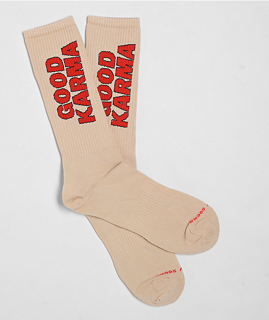 Happy Socks Good Karma Natural Crew Socks