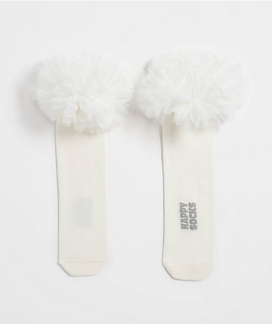 Happy Socks Tulle White Crew Socks