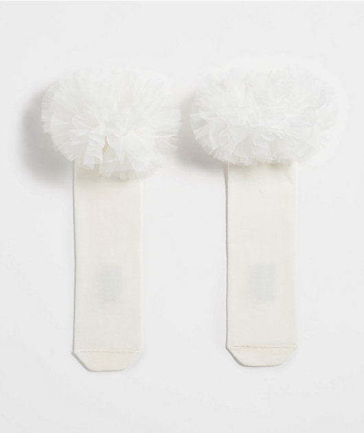 Happy Socks Tulle White Crew Socks