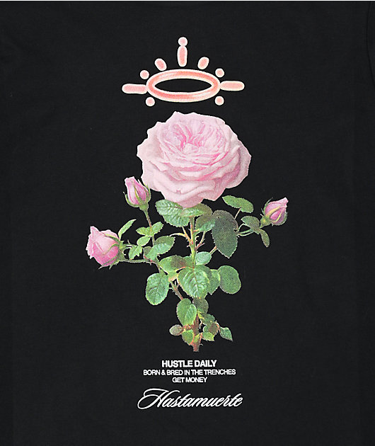 Hasta Muerte Kids Thorn Roses Black T-Shirt