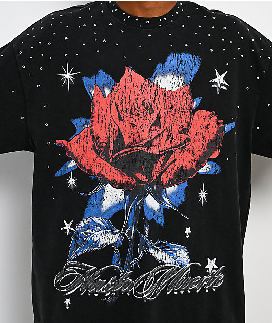 Hasta Muerte Roses Black Wash T-Shirt