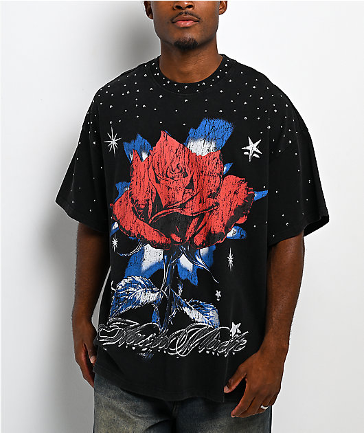 Hasta Muerte Roses Black Wash T-Shirt