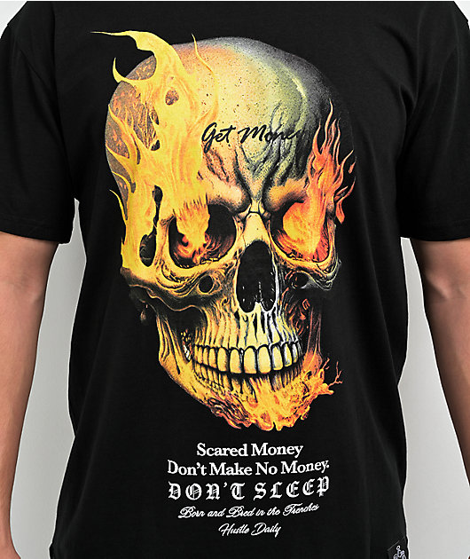 Hasta Muerte Scared Money Black T-Shirt