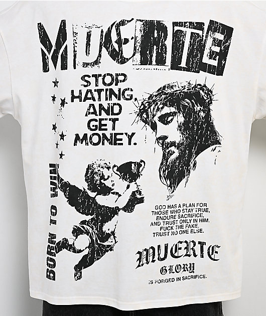 Hasta Muerte Stop Hating White T-Shirt