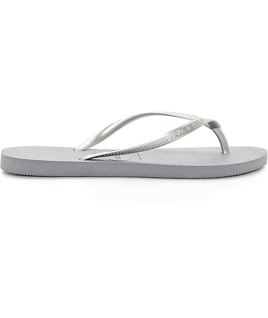 Havaianas Slim Steel Grey Flip Flop Sandals | Zumiez