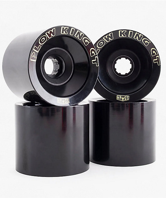 Hawgs Plow King GT 74mm 76a Black Gloss Cruiser Skateboard Wheels