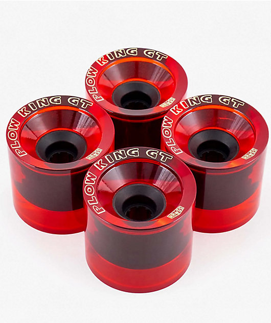 Hawgs Plow King GT 74mm 76a Red Gloss Cruiser Skateboard Wheels