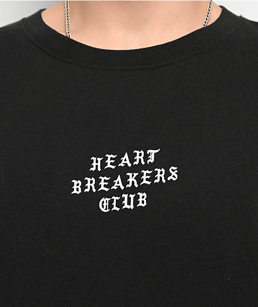 Heartbreakers Club Tears Heavyweight Black T-Shirt
