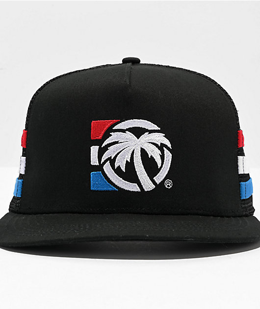 Heat Wave 4 Speed Stripe Black Trucker Hat